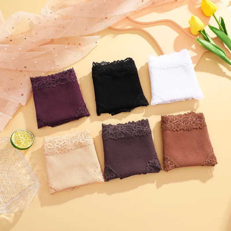 15-Pack Soft Cotton Lace Bikini Briefs