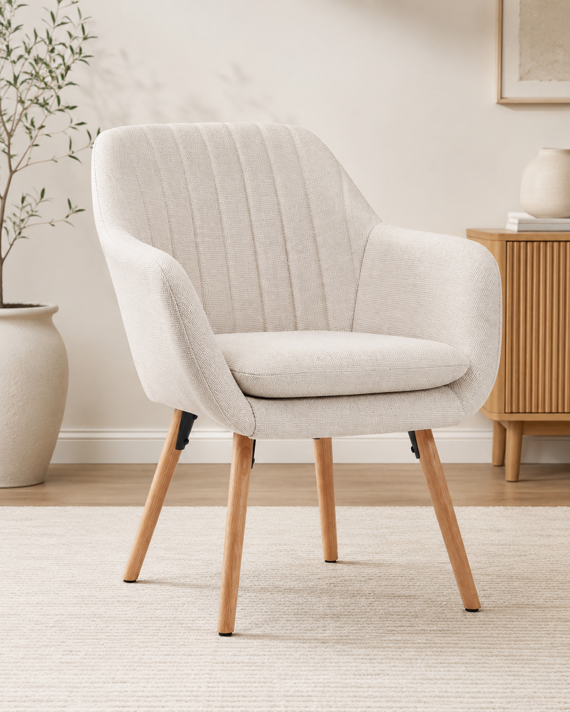 Modern Accent Armchair – Luxury Upholstered Chair for Living Room & Bedroom