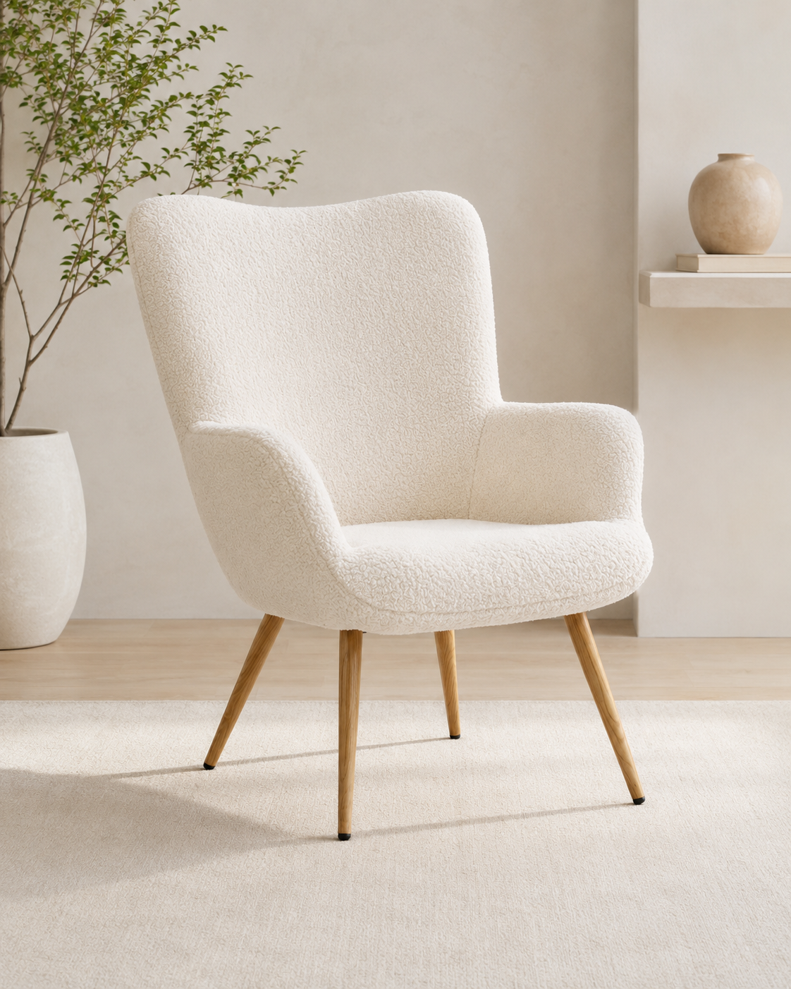 Modern Accent Armchair – Luxury Upholstered Chair for Living Room & Bedroom