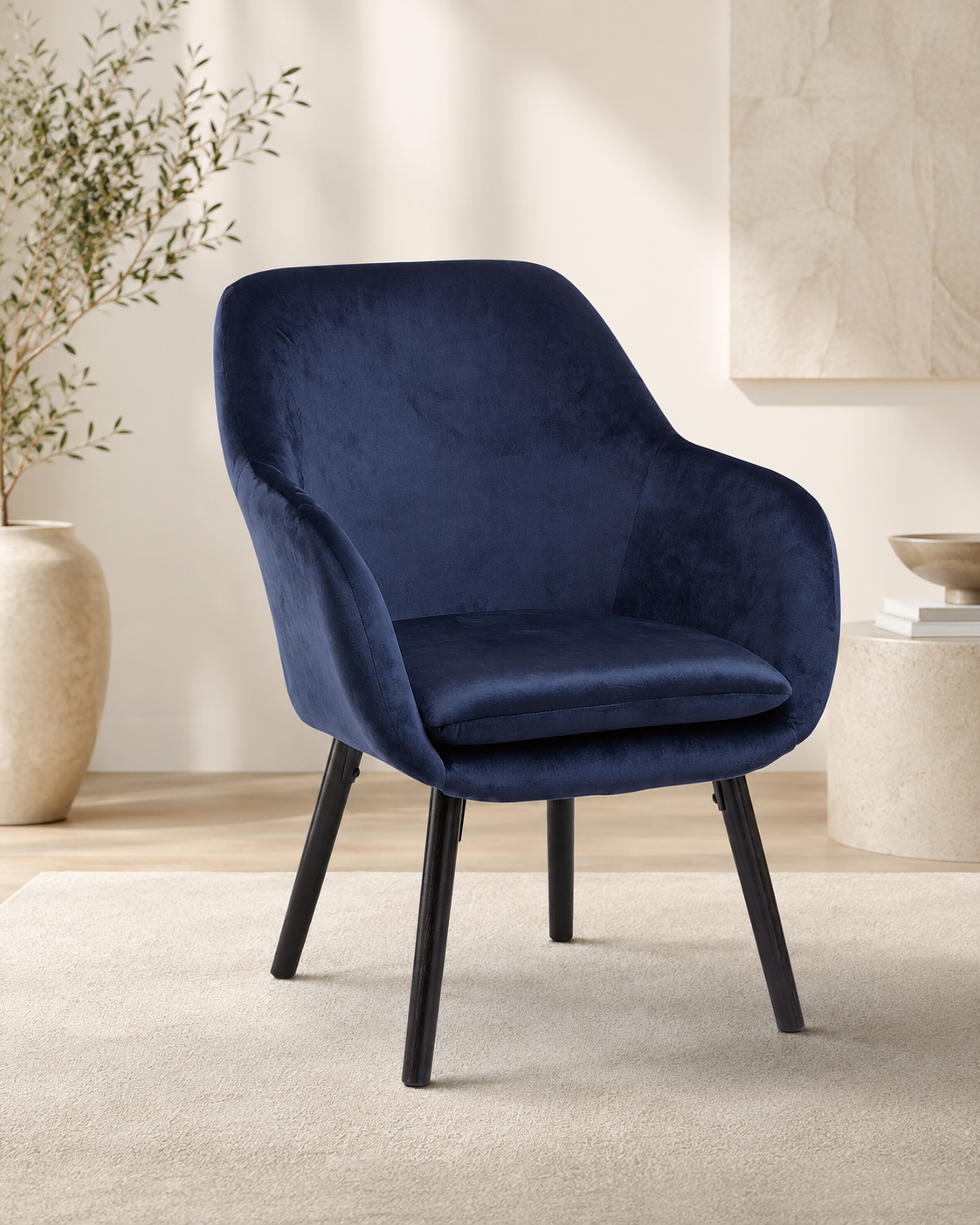 Modern Accent Armchair – Luxury Upholstered Chair for Living Room & Bedroom