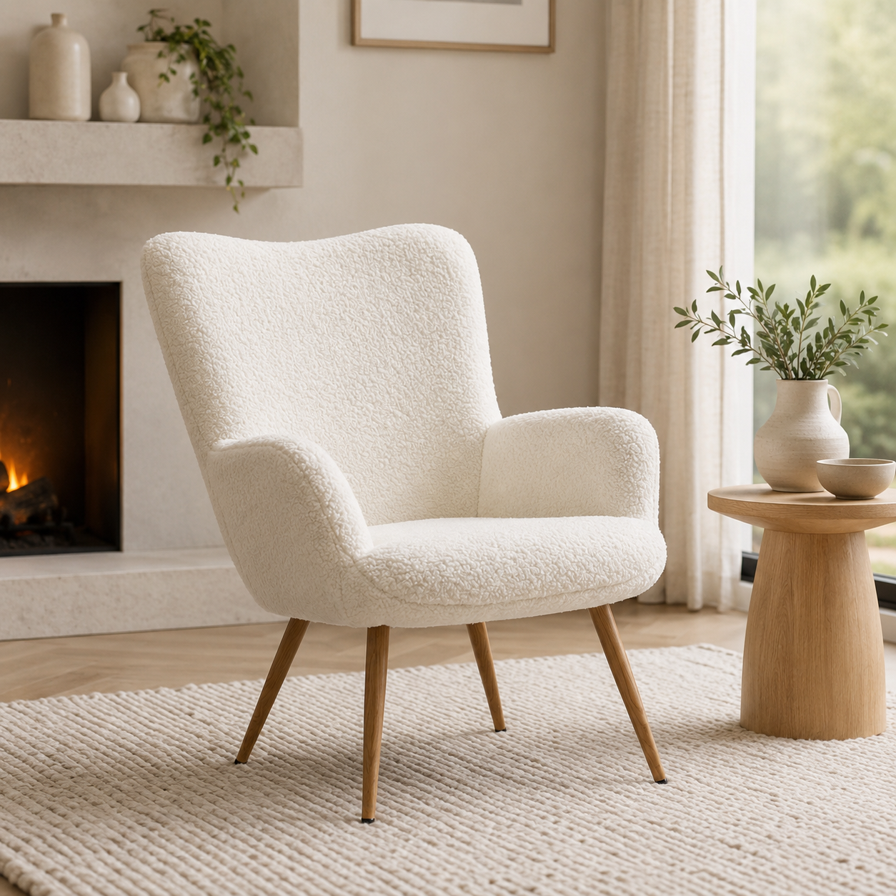 Modern Accent Armchair – Luxury Upholstered Chair for Living Room & Bedroom