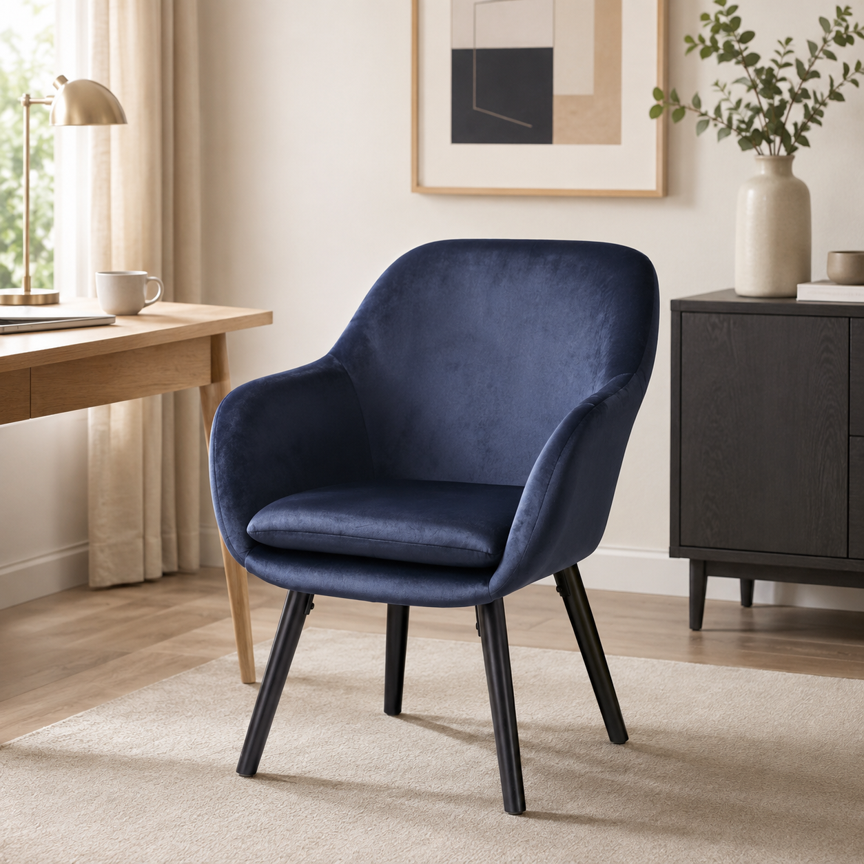 Modern Accent Armchair – Luxury Upholstered Chair for Living Room & Bedroom
